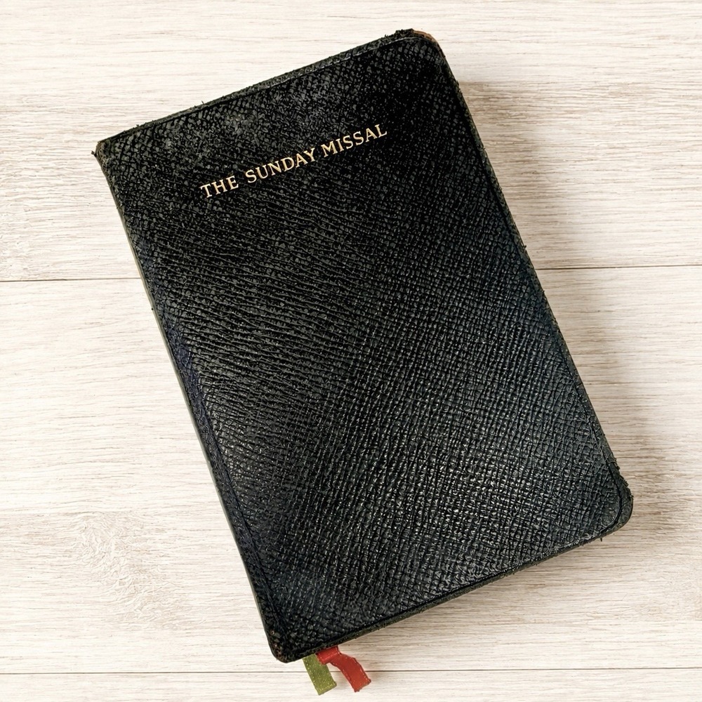 1937 The Sunday Missal Father Lasance Catholic Prayer Mass Book Benziger Vintage